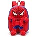 Fosca&Ko Mochilas para niños de 3 a 5 años con peluche Spider-Man extraíble, mochila para guardería infantil