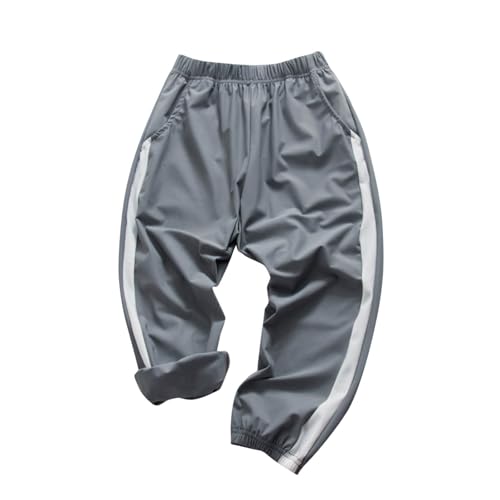 Boys Girls Sweatpants Side Striped Athletic Pants Elastic Waist Summer Casual Sports Trousers with Pockets