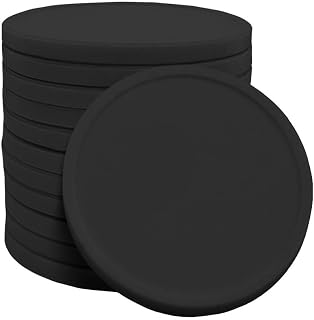CombiCraft 100 Fichas biodegradables Color Negro - 29 mm de diámetro - Ideales para Juegos de Mesa, de conteo o Elemento Decorativo