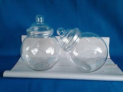 2 X 3.2 Ltrs Empty Plastic Cookie Sweet Candy Jar with Lids (2 X 3.2L)
