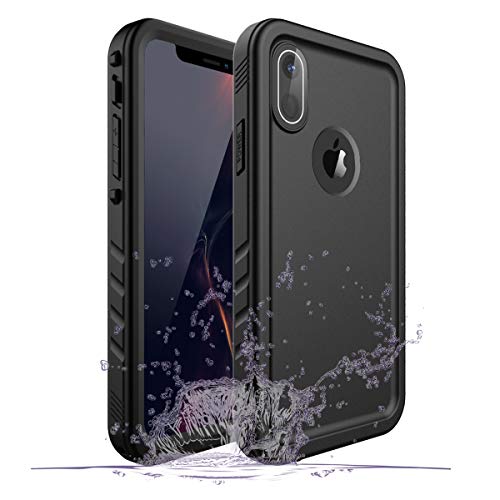 Gelink Coque Étanche iPhone XR Waterproof Case, Certifiée IPX8 Imperméable Anti-Choc Anti-poussière Anti-Neige Housse Etui Apple iPhone XR (Noir)
