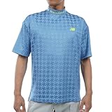 [ニューバランス] ゴルフ メンズ 5分袖 モックネックシャツ (ストレッチ・吸汗速乾性・UVカット) / ゴルフ インナー / 012-4166001 112_ブルー 7 [3L]