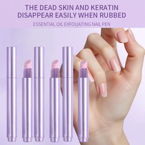 3 Stück Nagelhautschieber Ölstift für Nägel mit Keramikspitze,3 in 1 Nagelhautölstift,Cuticle Remover Pen für Trockene und Beschädigte Nägel,Feuchtigkeitspflege Nagelpflege Stift