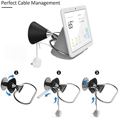 KIWI design Wall Mount Holder for Google Nest Hub Home Hub, a Clever Space-Saving Accessories with Perfect Cord Management for Google Nest Hub