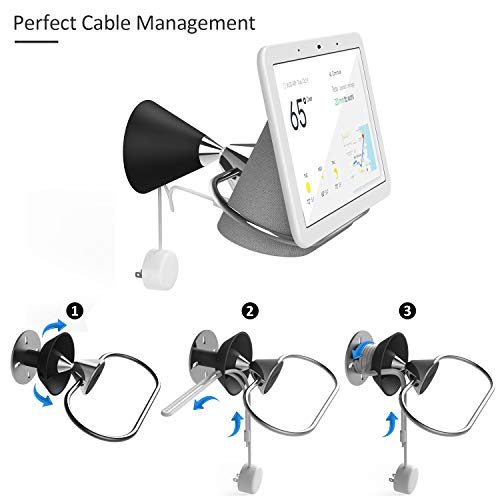 KIWI design Wall Mount Holder for Google Nest Hub Home Hub, a Clever Space-Saving Accessories with Perfect Cord Management for Google Nest Hub