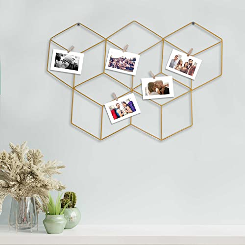 Image of Art Street Butterfly Shape DIY Metal Photo Grid for Home Wall Decor and Living Room Decoration (Size - 26.5 x 18 Inches)