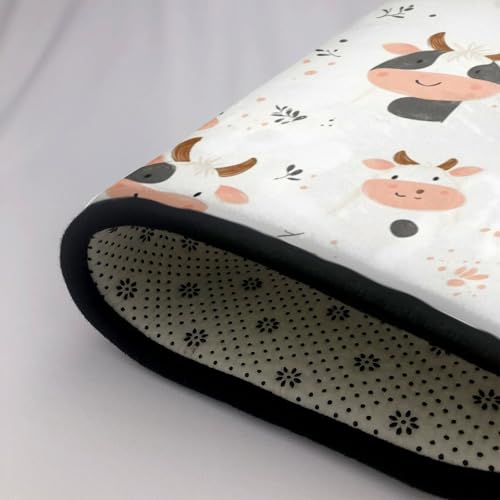 Tapis de chambre mignon imprimé vache pour enfant