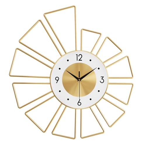 Horloge murale en métal XJBTBA en forme de fleur silencieuse pour salon