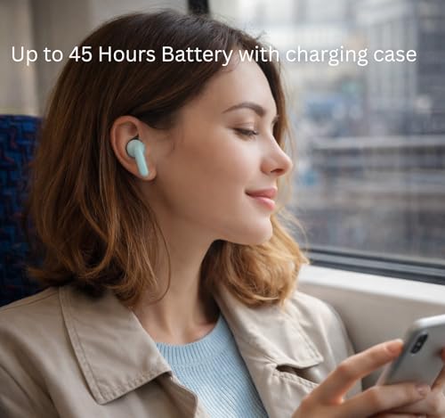 Image of Bluetooth Buds 4 for Oneplus with Dual Drivers & Dual DAC Audio, 50dB Active Noise Cancellation, Hi-Fi Sound Quality, Clear Voice Calls, Stable Low Latency Connection (Light Green)