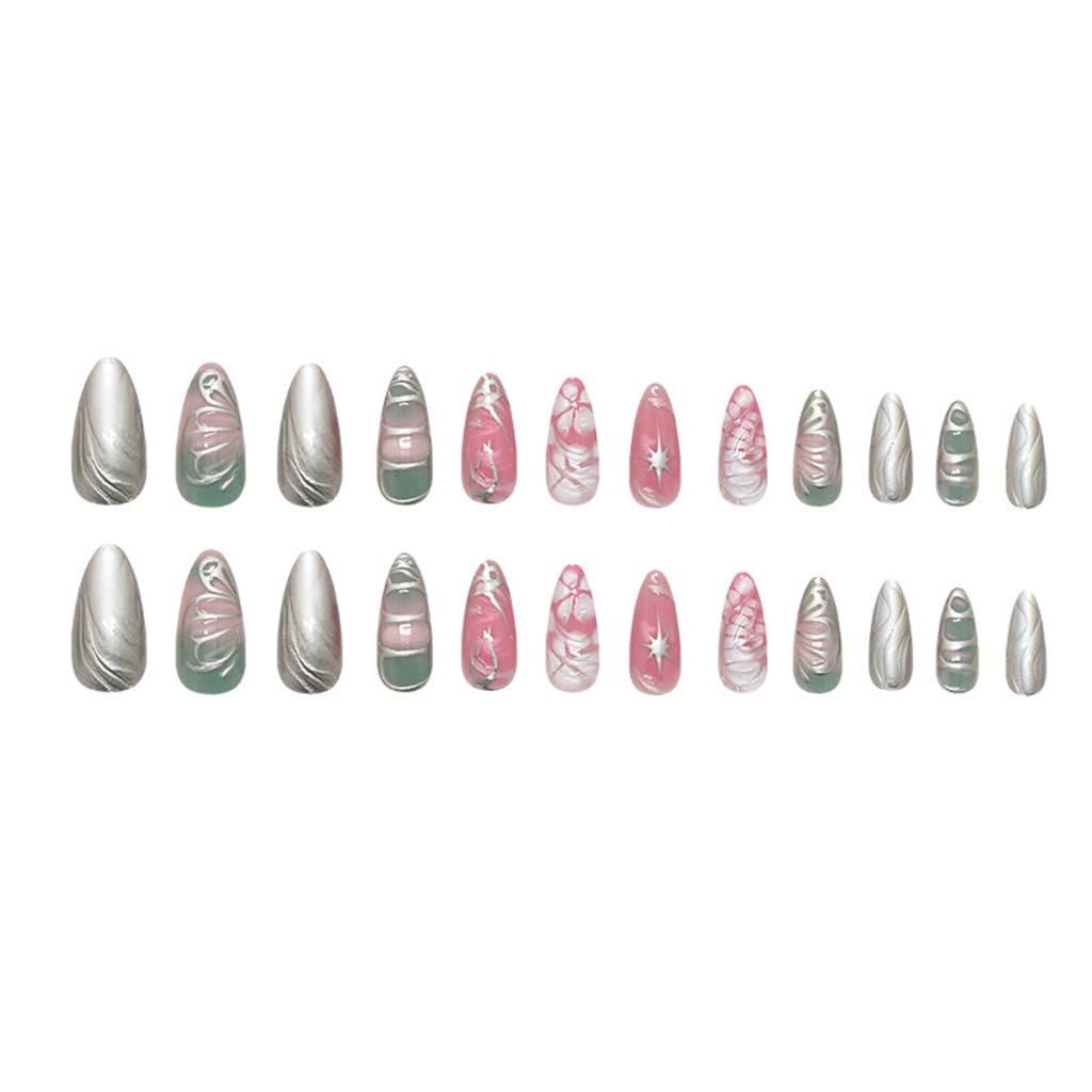 24Pieces Silver Icy Butterfly Pearls Glossy Easy Party Fashion