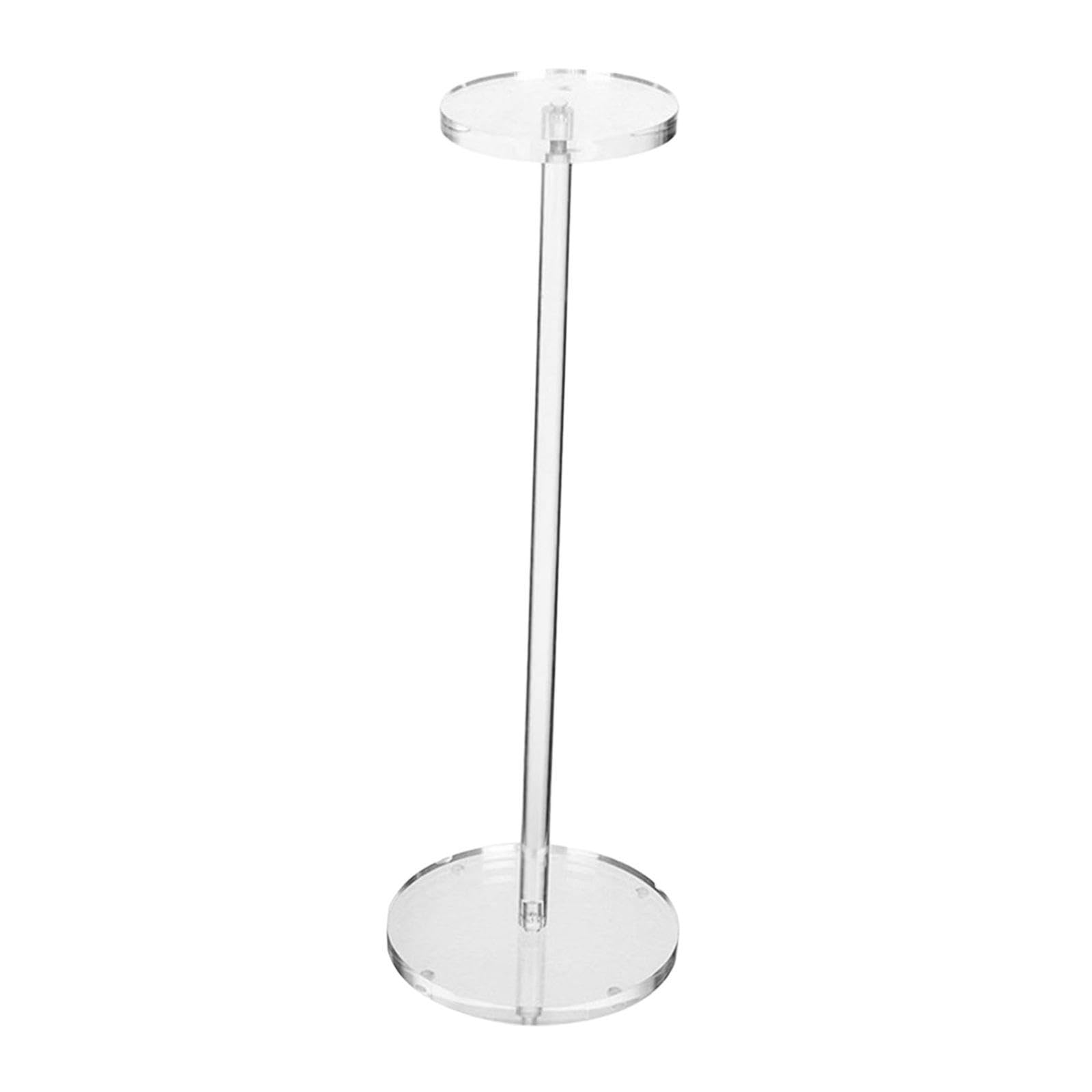 PIXZCSA Sturdy Freestanding Hat Storage Display Organizing Wigs Caps In Salons And Home Spaces Enhancing Visibility Hat Rack Display Stand For Wigs Caps Hairpieces, Clear, Round Base 40cm