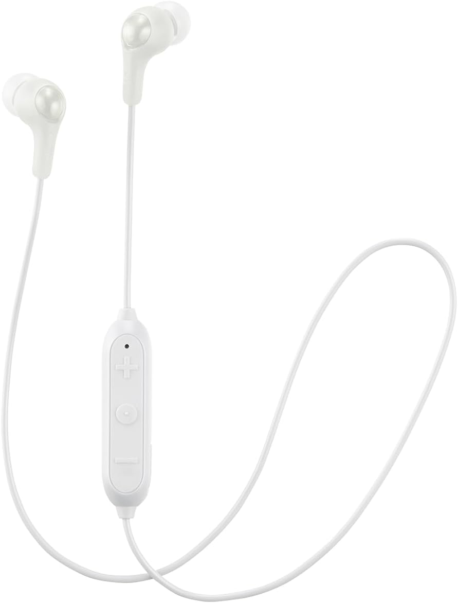 Soft Wireless Earbud with Stayfit Tips, Remote and Mic and Bluetooth White (HA-FX9BTW)