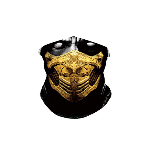 MEIbax Al aire libre 3D Balaclava Moto Pasamontañas Calavera Multifuncional Bufanda Prueba de Viento Microfibra Elástico Pañuelos Cabeza Bandana Esquí Ciclismo Bici Máscara Facial Protección UV