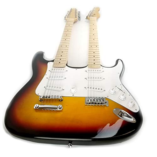 Double Neck Electric Guitar - Sunburst Tobacco #TOP1
