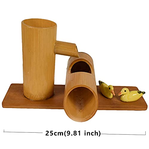Dispositif d'eau en bambou avec canard 25 cm pour deco zen