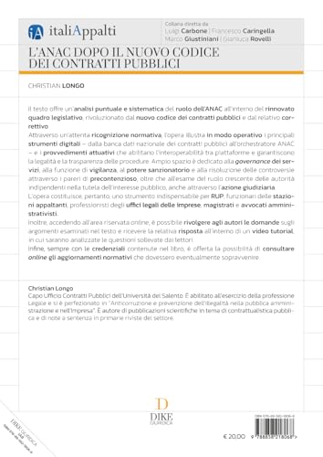 L'anac Dopo Il Nuovo Codice Dei Contratti Pubblici. Con Aggiornamento Online. Con «L'autore Risponde» - 2