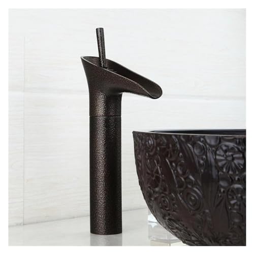 Robinet mitigeur de lavabo anti-éclaboussures en bronze cascade