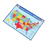 Amerika-karten: es kann das interesse der schüler am lernen wecken, wodurch sie gut lernen, und sie können etwas auf das poster schreiben, das leicht zu löschen ist, große amerika-wandkarte