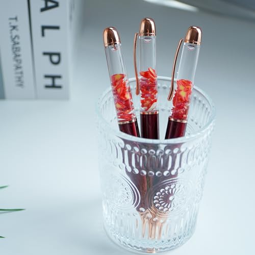 Image of Flame Funny Pens Cute Floater Floating Liquid Writing Journaling Office Pen Unique Gift For Women Men Kids Girl Boy
