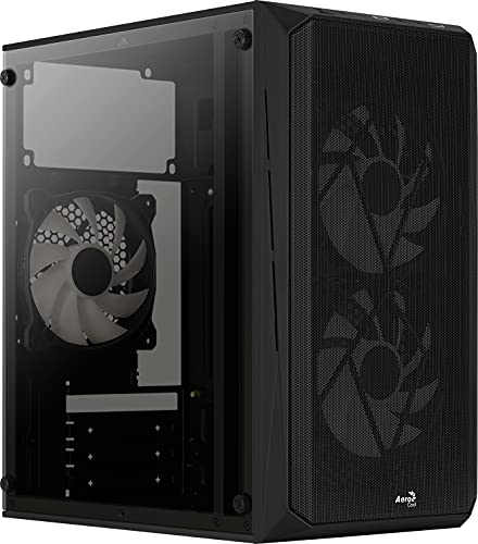 Aerocool CS107 V2 Micro-ATX-Gehäuse mit Seitenfenster und FRGB-Lüftern