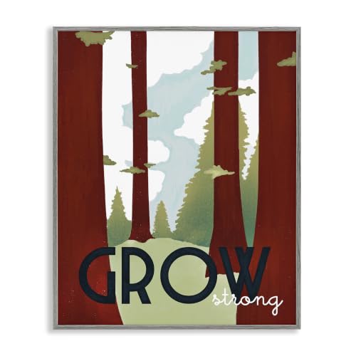 Forest Trees Motivational Landscape, 24 x 30 Inch Framed Giclée Print