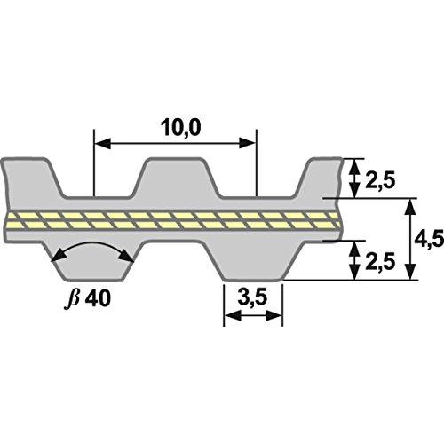 Courroie dentée en PU 10 DT10 1350 pour robotique de tri - 2