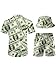 QWEHHEVG American Dollar Money Men's Button Shirt Beach Shorts Set, Hawaiian Short Sleeve Shirt Quick Dry Beach Shorts 2 Pcs with Bucket Hat