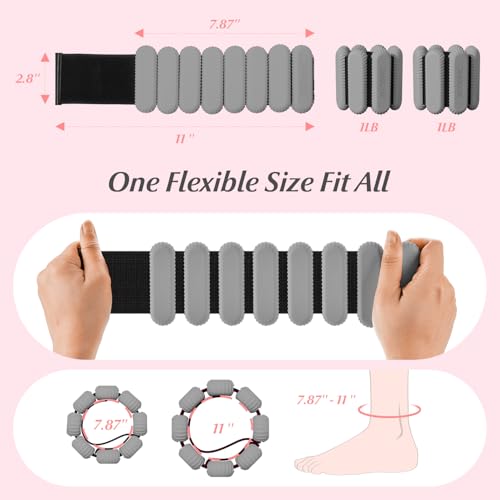 Ankle Weights Set of 2, Adjustable Wrist & Ankle Weights for Women Men Kids, Strength Training Wearable Leg Arm Weight for Yoga, Dance, Ballet, Running, Swimming, Gym