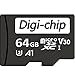 Price comparison product image Digi Chip 64GB Micro-SD Class 10 Memory Card for Samsung Galaxy Tab E, Tab A, Tab S2, Tab A6, Tab S4-7", 10.1" 9.6" inch Tablet PC