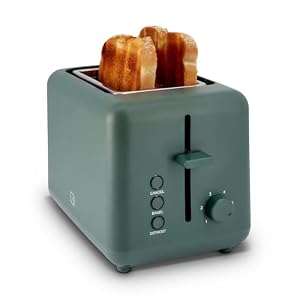 WILLOW Eco Series 2-Slice Toaster, Extra-Wide Slots for Bagels & Artisan Bread, 6 Shade Browning Settings, High-Lift Toast Boost, Removable Crumb Tray, Cancel/Defrost Buttons, Toaster 2 Slice