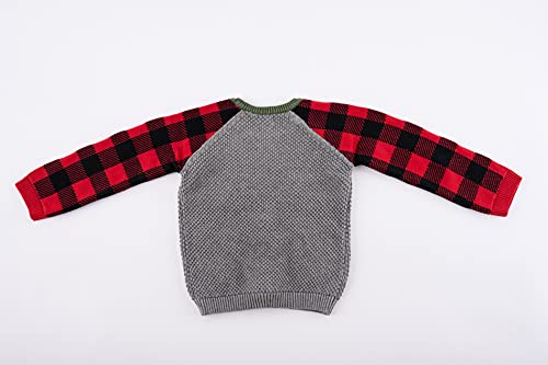 Mud Pie Baby Boys' Buffalo Reindeer Sweater, Multi, Small (12-18 Months) #TOP5