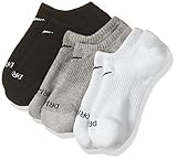 Nike Unisex Everyday Plus Cushioned Socks, 3er pack, Mehrfarbig (Weiß/Grau/Schwarz), L(EU 42-46)