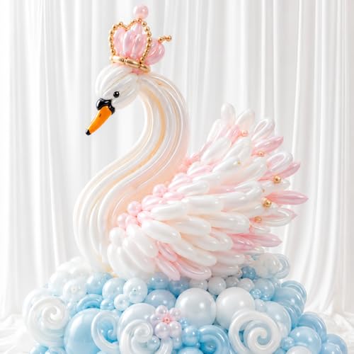 Image of 260 Balloons 150pcs long balloons, Colored Latex Twisting Balloons for Balloon Animal Modeling Balloon Art Party Decorations Birthday Parties Wedding Celebrations