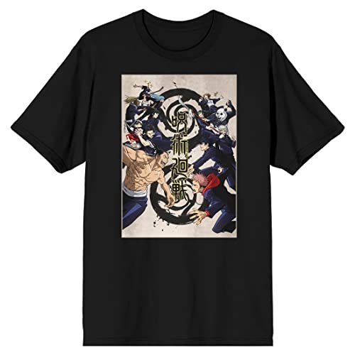 Jujutsu Kaisen Character Poster Art Mens Black T-Shirt