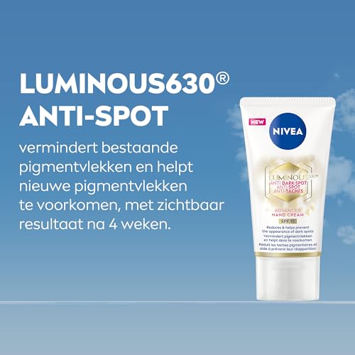 NIVEA Luminous630 Anti Spot Handcreme - SPF 15 - Hand Care - Pigmentvlekken Verwijderen - Crème voor jonger ogende handen - Lichaamsverzorging - 50 ml - Afbeelding 3