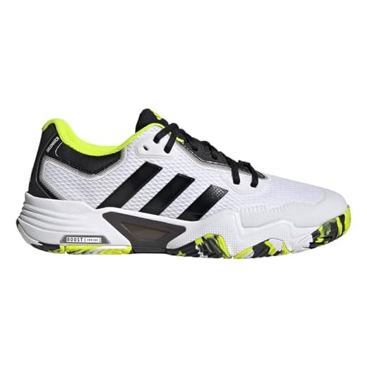 adidas Men's Chaussure de Tennis Solematch Control 2, Cloud White/Core Black/Lucid Lemon, 44