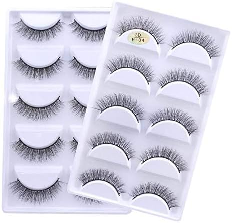 Amazon Co Jp New 5ペアは手作りまつげショートつけまつげクロスメッシー高密度ナチュラルアイまつげ舞台メイクつけまつげを3dは Color 04 ホーム キッチン
