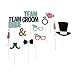 Wedding Party Photo Booth Costume Stick Props - 12 pcs
