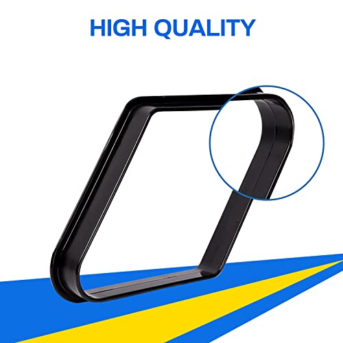 Gse Black Plastic Billiard Pool Ball 8-Ball Triangle Racks / 9-Ball Diamond Pool Ball Racks Fit Standard 2-1/4" Billiard Pool Balls (9 Ball Diamond) #TOP4