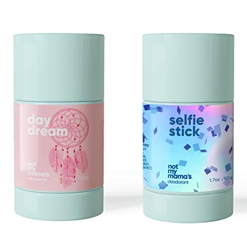 Not My Mama's Aluminum-free Deodorant for Kids and Teens - All Natural Deodorant for Girls, Safe and Effective for Kids, Teens & Adults (Bundle: Honeysuckle & Minty Fresh)