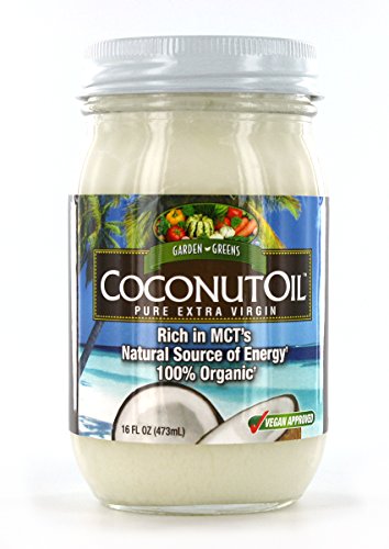 Garden Greens Coconut Oil, Pure Extra Virgin, Rich In Mcts, 32 Servings #TOP21