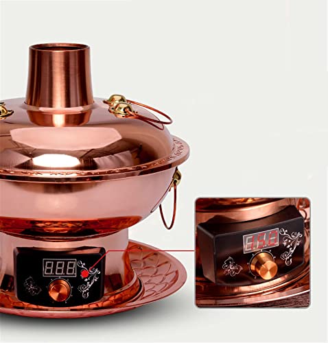 FZYE Elektrischer Carbon-Doppelzweck-Kupfertopf,Mehrzweck-Holzkohlebrenner-Starter für Shisha, BBQ-Feuer,Smart Heat… – Bild 3
