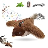 Interactive Chirping Bird Cat Toy,2026 New Flying Bird Cat Toy Flapping Bird Toy,Simulation Chirping Bird Toys Interactive Cats Toys for Bored Indoor Outdoor(1)