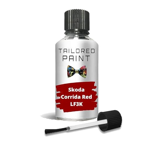 Tailored Paint Corrida Red Lf3k For Skoda 2000-Present Touch Up Paint Repair 30Ml Bottle (Touch Up)