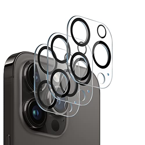 【3枚セット】iPhone13 Pro / iPhone13 Pro Max 用 カメラフィルム カメラ レンズ 保護カバー 硬度9H 全体保護 液晶強化ガラス レンズ 露出オーバー防止 飛散防止 黒縁取り 防塵