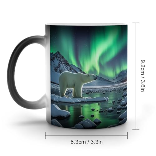 Taza de cerámica sensible al calor 11 oz color cambiante miniatura 2