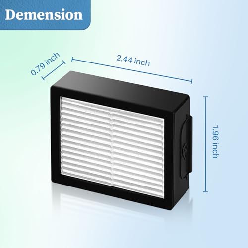 6 Pack Filter Replacements Compatible With i Robot Roomba E I & J Series E5 E6 i1 i1+ i3 i3+ i4 i4+ i5 i5+ i6 i6+ i7 i7+ i8 i8+ NOT for J9, High Efficiency Filter for iRobot Roomba Replacement Parts