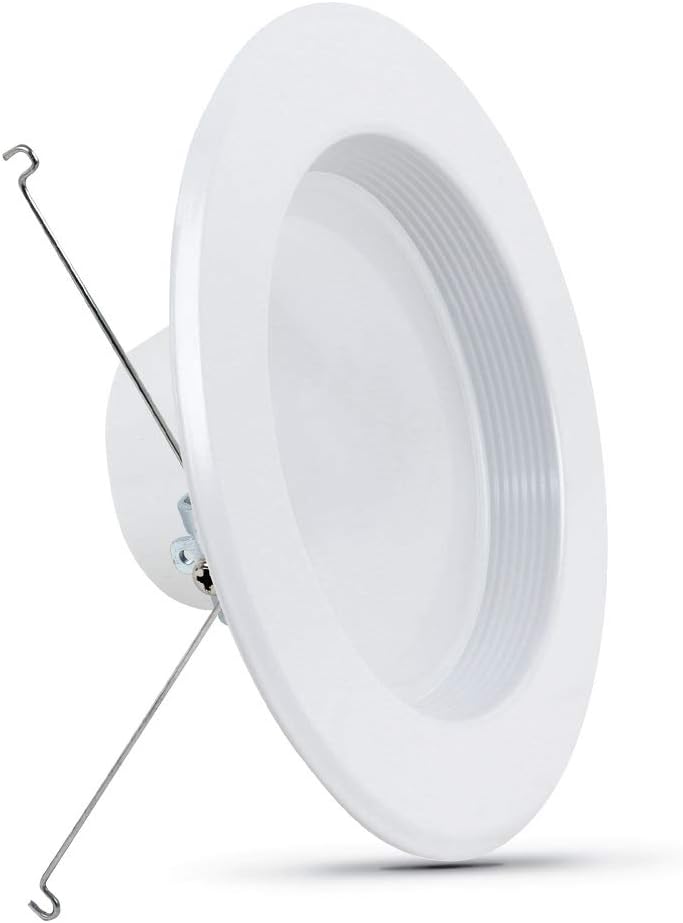 Feit Electric LEDR56B/927CA/MP/6 5/6 inch LED Recessed Downlight, Baffle Trim, Dimmable, 75W Equivalent 10.2W, 925 LM Retrofit kit, 5-6 in 75 Watt, 2700K Soft White, 6 Count : Everything Else