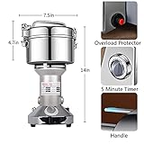 LEJIEYIN Grain Mill Electric 750g Electric Mill Stainless Steel Graingrinder & Commercial Motor Grinding Stone Mill Grain with 2000W 25000 RPM for Nuts/Cereals with Overload Protection - Image 5
