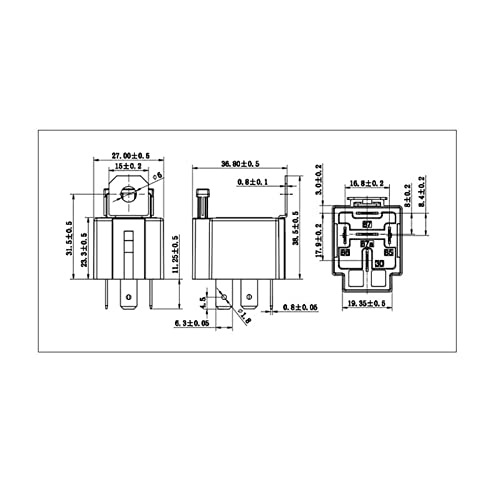 Relais étanche 24V 4 pin JD1912 avec faisceau de câbles pour automobile, lot de 5 pièces - 2